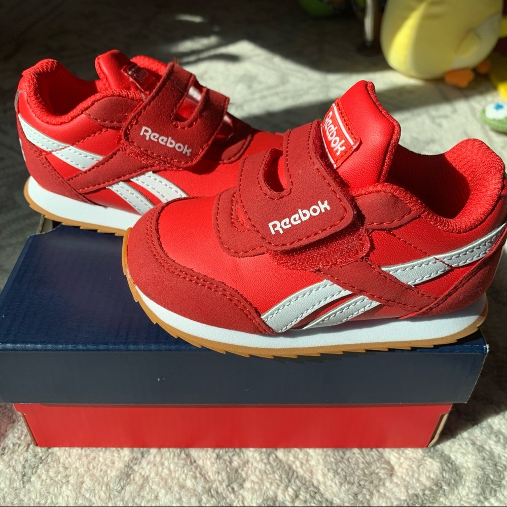 Red toddler Reebok sneakers